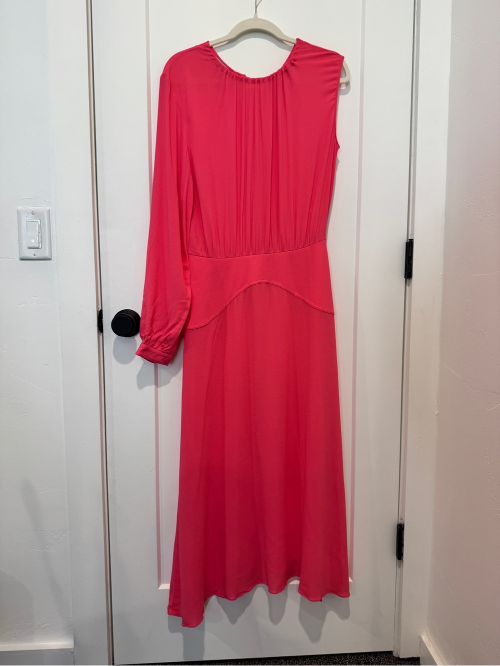 Stella McCartney Coral Pink Asymmetrical One-Shoulder Dress